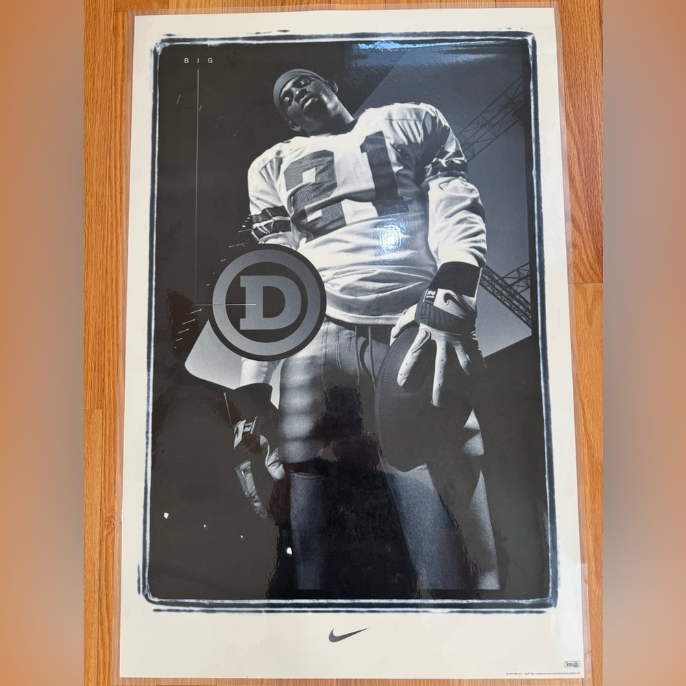 New Deion Sanders Nike “Big D” PrimeTime Dallas Cowboys 23”x35” Laminated Poster